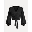Alista Dancer Basics dames Bamboo Kimono Opwarmvest met Wijde mouwen