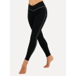 cross-over legging met V-vormige tailleband