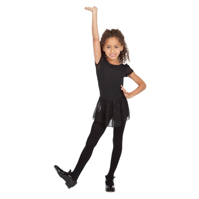 Capezio 3948C kinder balletpak met pailletten zwart
