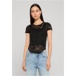 Urban Classics TB8385 Dames Stretch Kant Cropped Tee