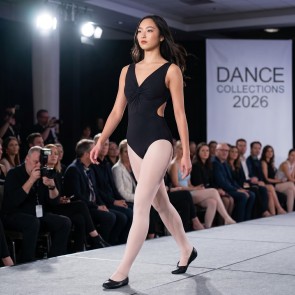 a model walks down the catwalk