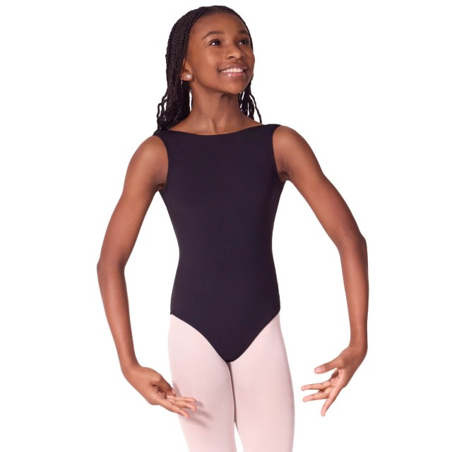Capezio EL105T Soft Elegance meisjes Balletpakje met Verfijnde Boothals