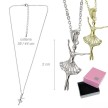 Zirkon Ballerina Zilver/Goud Hanger Ketting