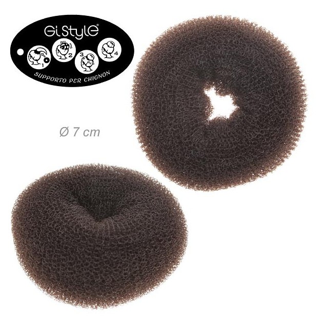 Haardonut-knotje maker - bruin 7 cm