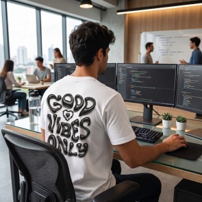 Guy_wearing_T-shirt_office
