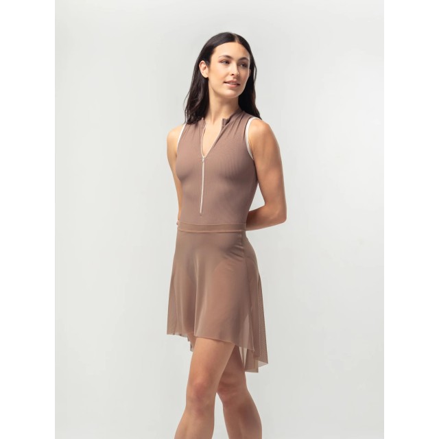 Mara Dancewear Light Brown Short Mesh Skirt