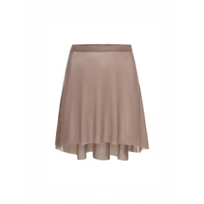 Ballet-Skirt-Short-Mesh-Light-Brown-Front-Mara-Dancewear