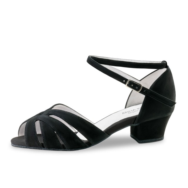Anna Kern 929-35 Aina Suède dames Dansschoenen met een Comfortabele Blokhak van 3,5 cm