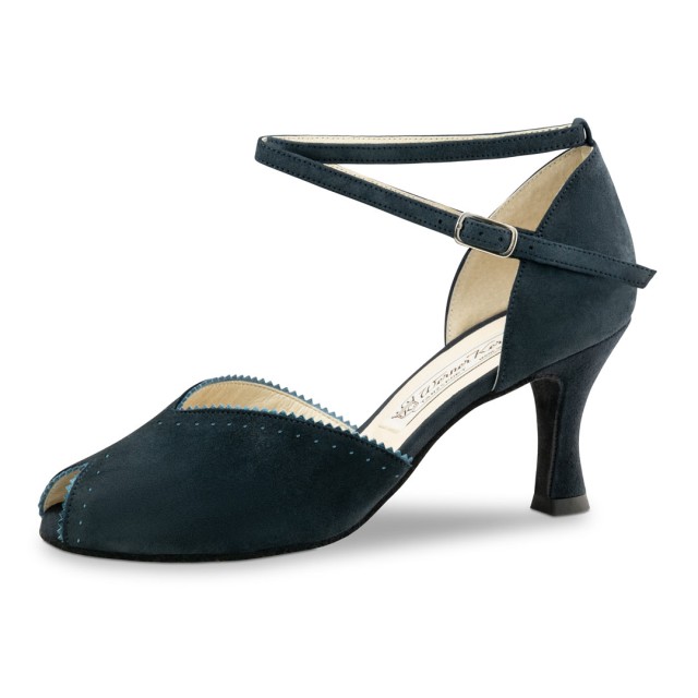 Werner Kern Phoebe dames Marineblauw Suède Dansschoenen