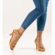 Anna Kern 526-60 latin dansschoenen dames brons satijn open neus