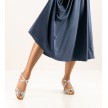 Anna Kern 908-50 Magalie zilveren dansschoenen voor dames met open teen