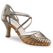 Anna Kern 641-60 zilveren salsaschoenen met x bandjes