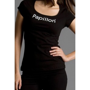 Papillon PA2031 Zwart Shirt met Ronde Hals voor Dames Logo