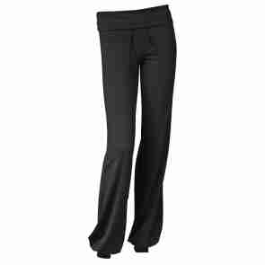 Elegante Zwarte Chique Broek Met Wijde Pijpen Voor Dames - Breien Casual Sportbroek Met Trekkoord En Losse Pasvorm