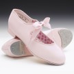 Capezio Tap Dansschoen PU voor Meisjes Jr Tyette met roze strikje U625C
