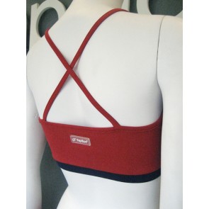 rode sporttop voor vrouwen