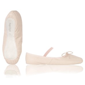 Papillon PA1010 Canvas Balletschoenen Met Doorlopende Zool Roze