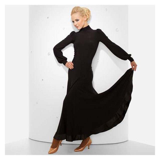 Chrisanne Ballroom Panel Skirt With Satin Trim
