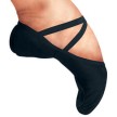 Sansha Zwarte Canvas Balletschoenen Unisex met Kruisbandjes