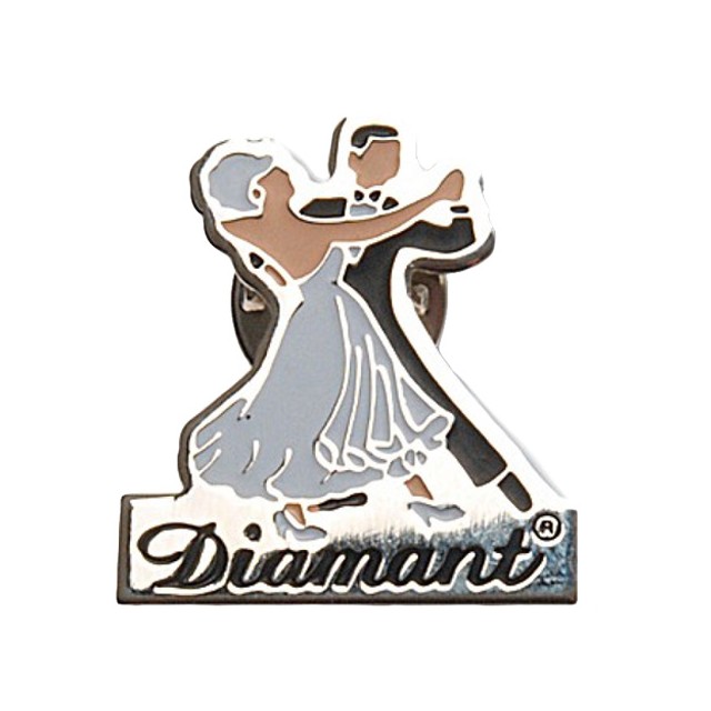 Diamant HW07966 zilverkleurige broche dansers