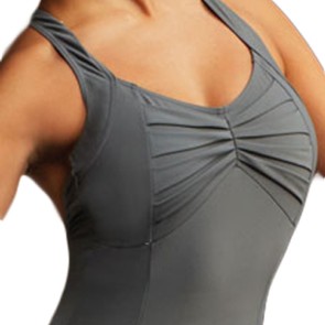 Capezio 10189 balletpak dames gekruisde brede banden voorkant 