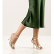 Nueva Epoca Gloria chevro brokaat platinum Dansschoenen voor Dames hoge hak