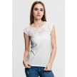 Urban Classics t-shirt met kant dames