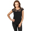 Urban Classics t-shirt met kant dames