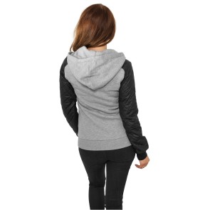 Urban Classics Diamond Leather Imitation Sleeve Zip Hoody