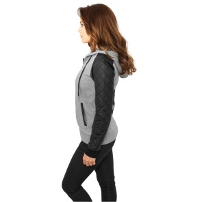 Urban Classics Diamond Leather Imitation Sleeve Zip Hoody