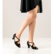Werner Kern Georgia dames dansschoenen gesloten model met peeptoe zwart suede