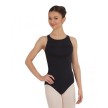 Capezio TC0017W dames balletpak hemdmodel mesh op rug zwart voorkant