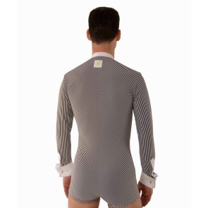 Very Zofcin Performance shirt zwart en wit gestreept