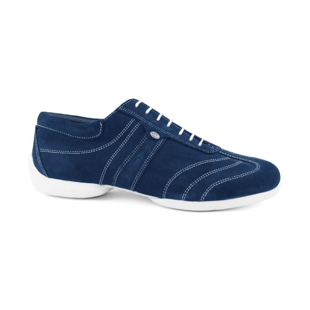 Portdance danssneakers blauw met witte zool 