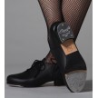 Capezio Cadence CG19 Zwarte Lederen Tapschoen met Veters tele tone tapijzers
