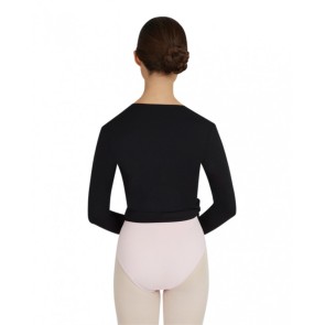 Capezio TC0010 wikkelvest voor ballet lange mouwen achterkant 