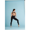 Capezio 10263 dames balletpak met lange pijpen zwart achterkant 