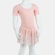 Rumpf RU3040 Roze balletpakje met ronde hals en mouwtjes