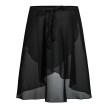 Rumpf RU3050 chiffon wikkelrok zwart kortere voorkant