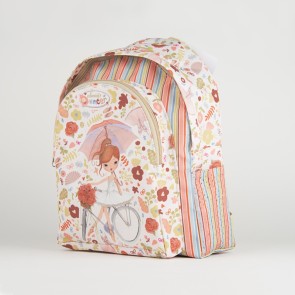 Always Dancer lichte rugtas voor kleine ballerinas met ballerina print