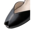 Werner Kern Rachel ballroom schoenen met open peeptoe en v-vormige neus van zwart leer