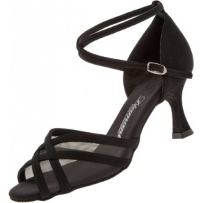Diamant 035-087-013 latin schoenen flare hak zwart