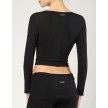Temps-Danse-Vidy-dames-overslag-vest-lange-mouwen-zwart-achterkant