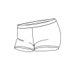 Temps Danse Visu Zwarte Dansshort voor Dames patroon