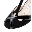 Werner Kern Nadja dames dansschoenen zwart open neus suede lakleer bandjes