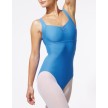 Temps-Danse dames balletpak brede bandjes blauw voorkant