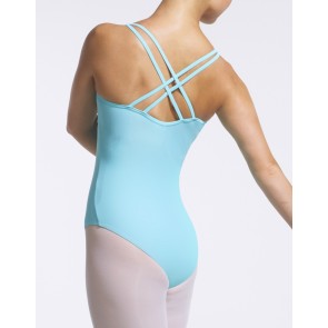 Temps-Danse dames balletpak dubbele spaghettibandjes lichtblauw achterkant
