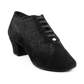 Portdance PD701 Fashion zwart Nubuck Glitter