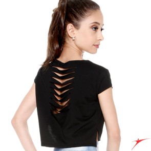 Crop top E11166 kinderen Black