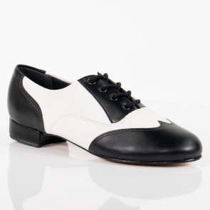 So Danca Character Dames Dansschoenen Zwart-Wit CH95 met Vetersluiting